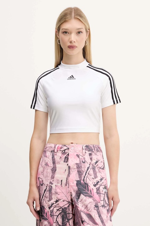 adidas Originals t-shirt Teamgeist damski kolor biały z półgolfem JZ8279 - zdjęcie produktu nr 1