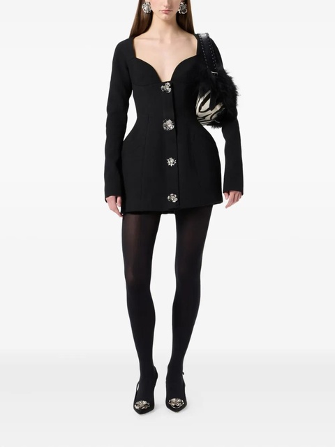 Blumarine jewel-embellished mini dress - Black - zdjęcie produktu nr 2