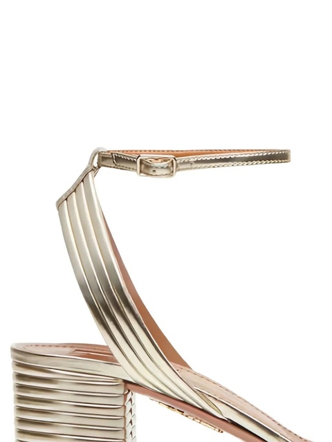 Aquazzura 50mm Sundance leather sandals - Gold - zdjęcie produktu nr 2