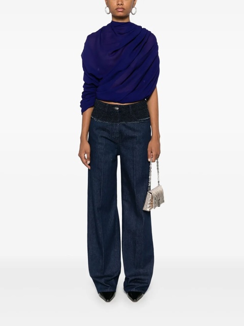 Givenchy bouclé-panelled jeans - Blue - zdjęcie produktu nr 2
