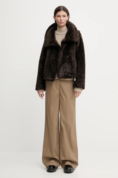 Marc O'Polo płaszcz kolor brązowy 510607870241 - zdjęcie produktu nr 2