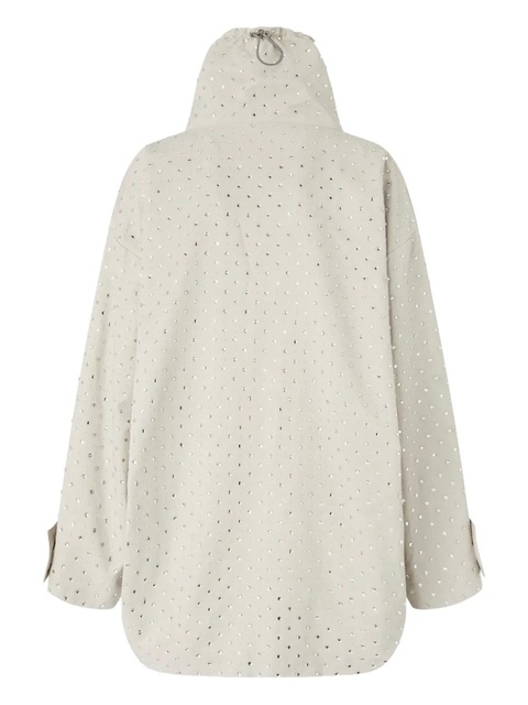 PINKO crystal-embellished high-neck coat - Neutrals - zdjęcie produktu nr 2