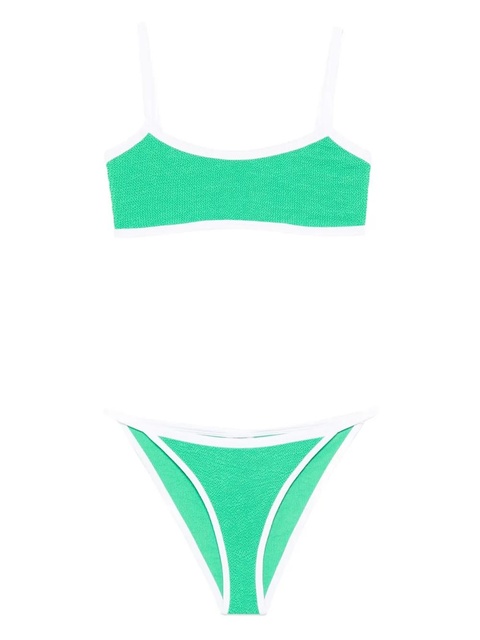 Hunza G Tyler contrast-trim bikini - Green - zdjęcie produktu nr 1