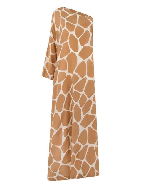 Valentino Garavani one-shoulder print maxi dress - Brown - zdjęcie produktu nr 1