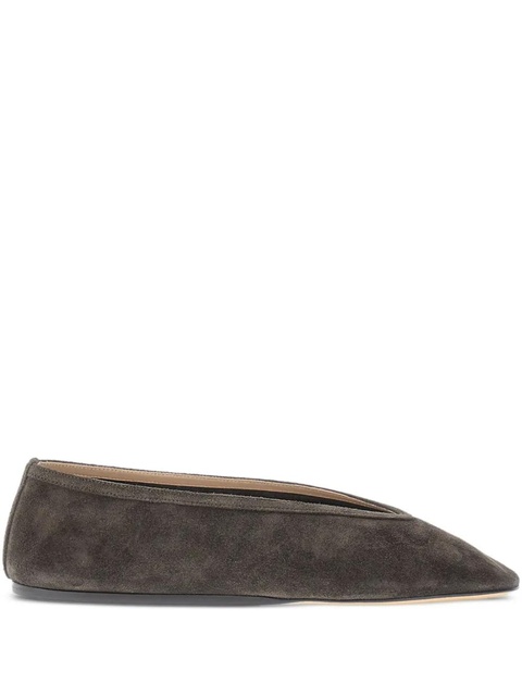 Le Monde Beryl pointed-toe suede flats - Neutrals - zdjęcie produktu nr 1
