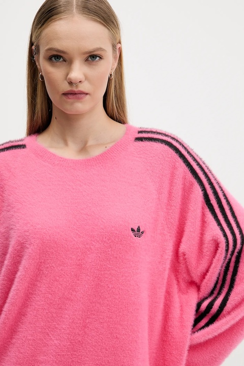 adidas Originals sweter Holiday damski kolor różowy lekki JX7811 - zdjęcie produktu nr 2