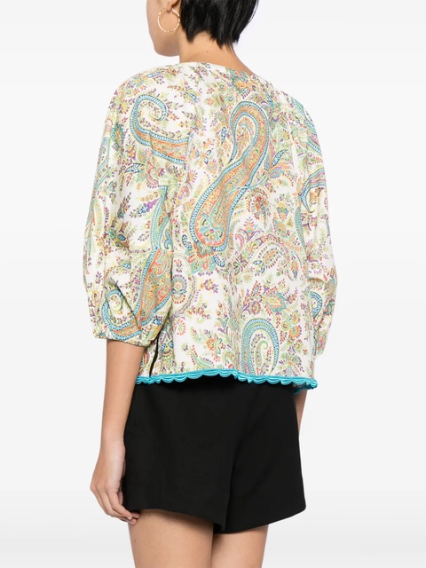 ETRO paisley-print cotton blouse - Multicolour - zdjęcie produktu nr 2