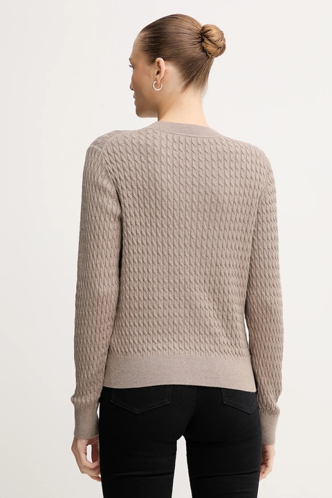 Tommy Hilfiger sweter bawełniany kolor beżowy lekki WW0WW44993 - zdjęcie produktu nr 2