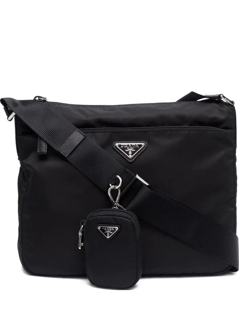 Prada Re-Nylon logo-plaque crossbody bag - Black - zdjęcie produktu nr 1