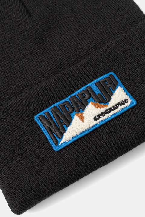 Napapijri czapka F-Montepiana kolor czarny NP0A88T69411 - zdjęcie produktu nr 2