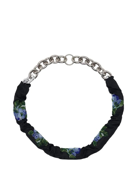 Simone Rocha floral-embroidered chain belt - Black - zdjęcie produktu nr 2