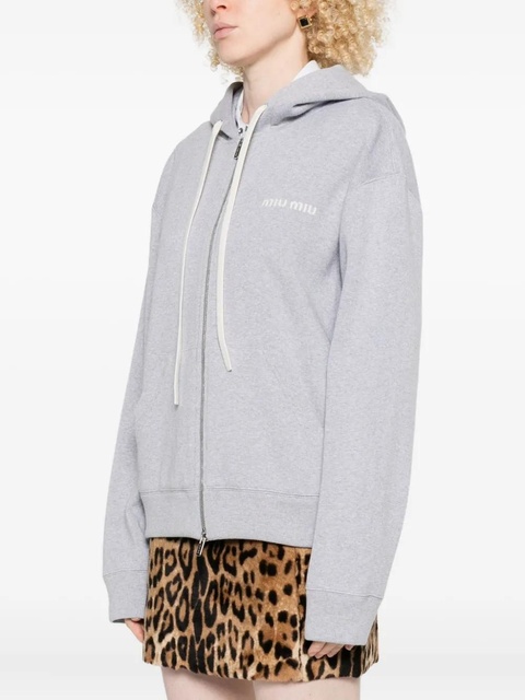 Miu Miu zip-up hoodie - Grey - zdjęcie produktu nr 2