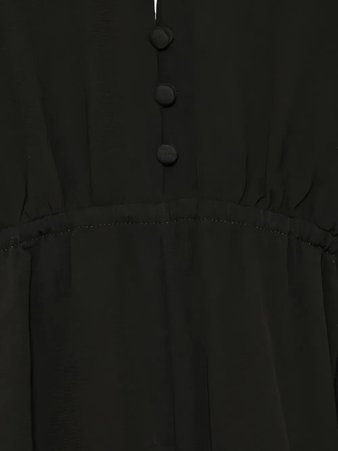 Chloé V-neck ruffled playsuit - Black - zdjęcie produktu nr 1