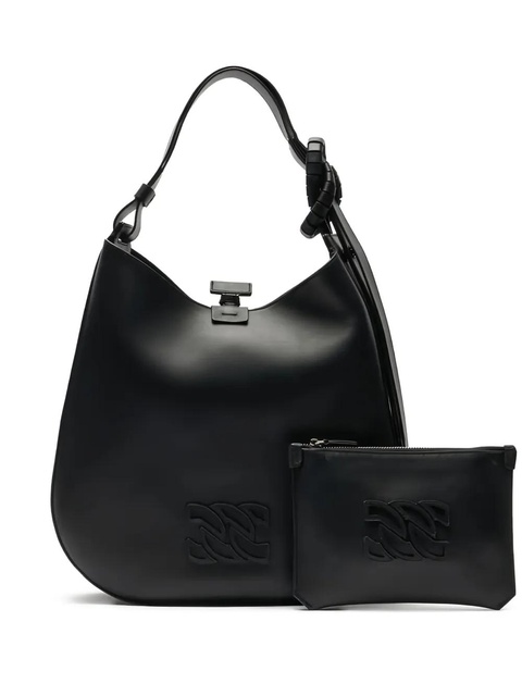 Casadei Vandome knotted leather shoulder bag - Black - zdjęcie produktu nr 1
