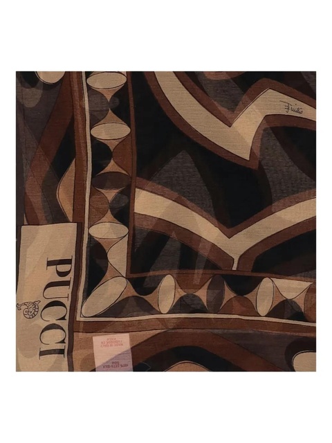PUCCI geometric-print silk scarf - Brown - zdjęcie produktu nr 2