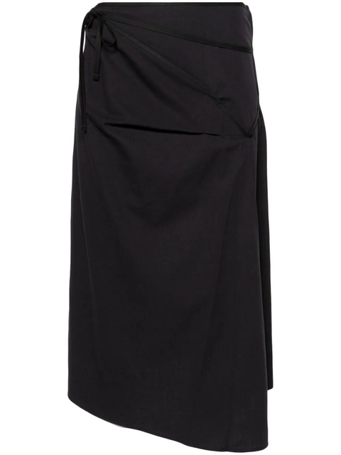 LEMAIRE asymmetric tied midi skirt - Blue - zdjęcie produktu nr 1