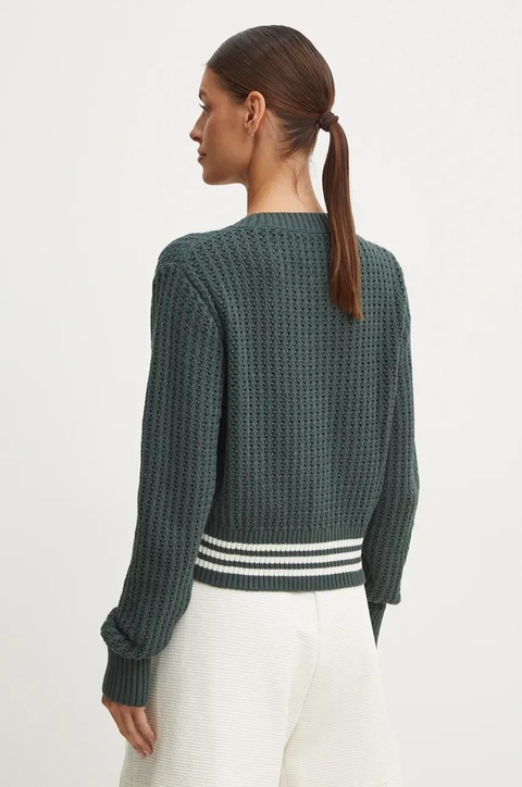 adidas Originals kardigan Cardigan damski kolor zielony IX1046 - zdjęcie produktu nr 2