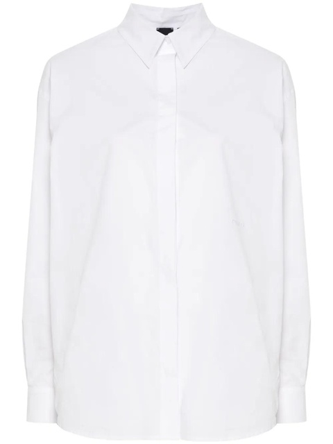 PINKO embroidered-logo poplin shirt - White - zdjęcie produktu nr 1
