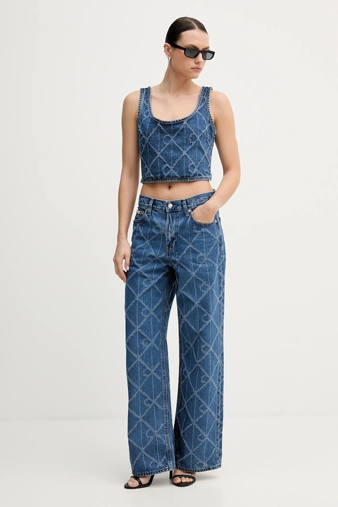 Calvin Klein Jeans top jeansowy kolor granatowy LV047D708G - zdjęcie produktu nr 2