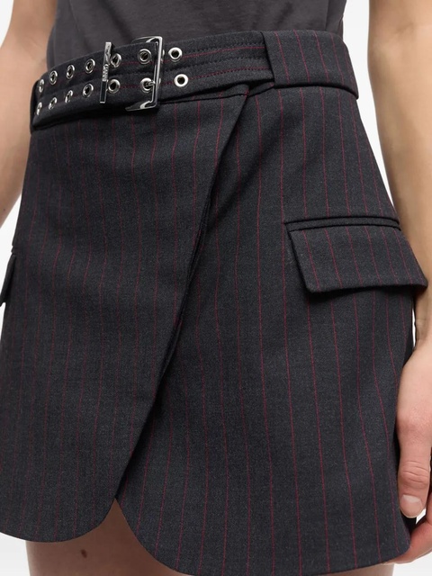 GANNI belted mini skirt - Black - zdjęcie produktu nr 2