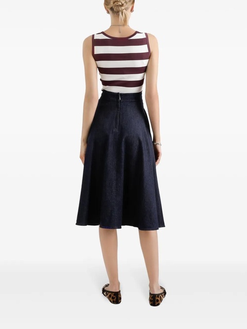Dolce & Gabbana logo-plaque midi skirt - Blue - zdjęcie produktu nr 2