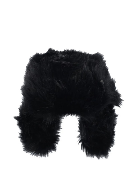Ruslan Baginskiy fluffy ear-flap hat - Black - zdjęcie produktu nr 2