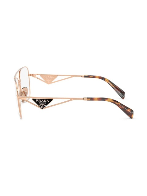 Prada Eyewear enamel logo glasses - Gold - zdjęcie produktu nr 2