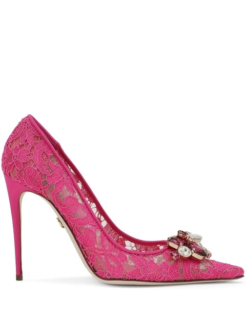 Dolce & Gabbana Belucci 90mm lace pumps - Pink - zdjęcie produktu nr 1