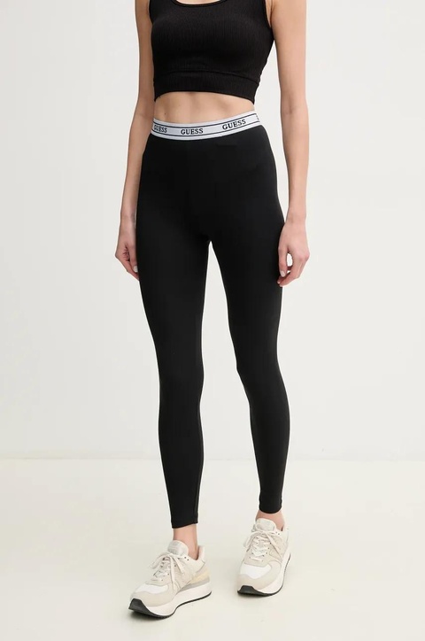 Guess legginsy ALINE damskie kolor czarny z nadrukiem V5GB04 KCSA2 - zdjęcie produktu nr 1