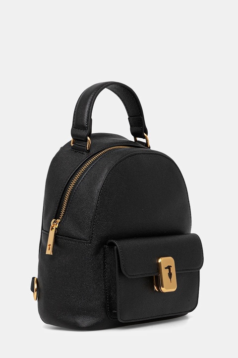 Trussardi plecak skórzany damski kolor czarny mały gładki Z607E106080N - zdjęcie produktu nr 2