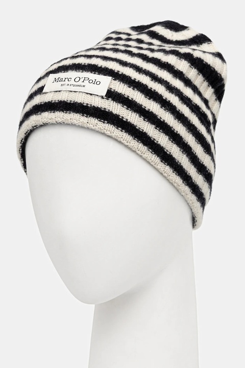 Marc O'Polo czapka wełniana kolor beżowy 600605401005 - zdjęcie produktu nr 2