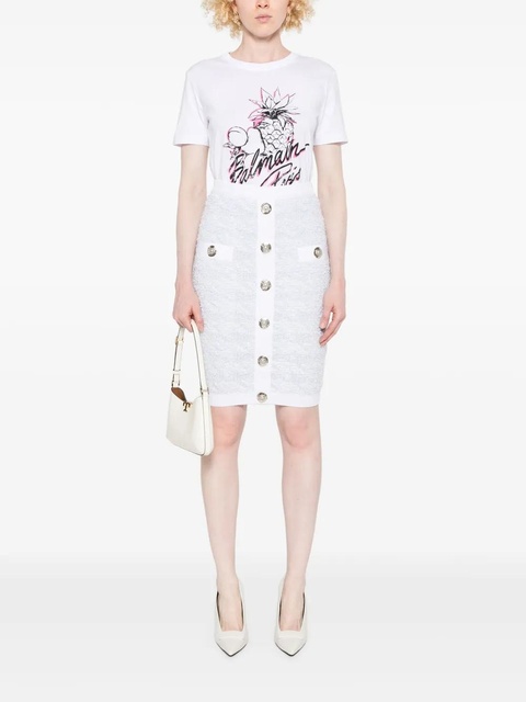 Balmain buttoned midi skirt - Blue - zdjęcie produktu nr 2