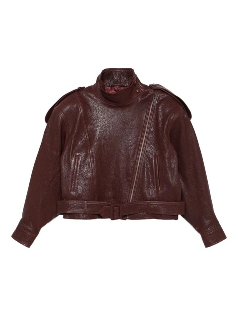 ducie grained leather jacket - Red - zdjęcie produktu nr 1