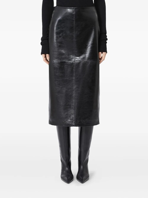 Max Mara panelled leather skirt - Black - zdjęcie produktu nr 1