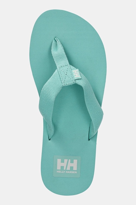 Helly Hansen japonki damskie kolor turkusowy na płaskim obcasie - zdjęcie produktu nr 2