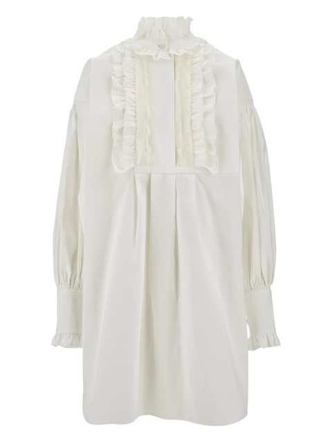 Valentino Garavani ruffle-detail mini dress - White - zdjęcie produktu nr 1