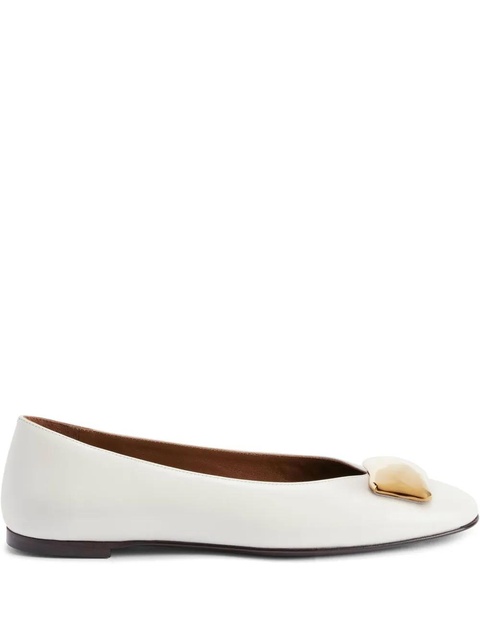 Giuseppe Zanotti Georgia Stone ballet flats - White - zdjęcie produktu nr 1