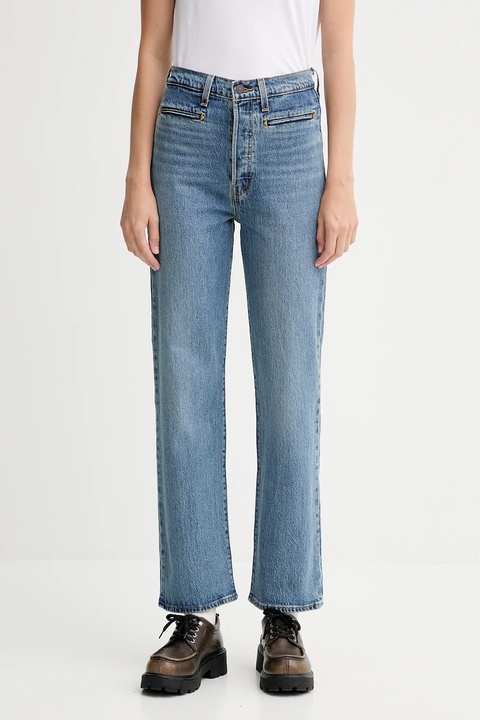 Levi's jeansy RIBCAGE FL WESTERN damskie high waist 001UT - zdjęcie produktu nr 1