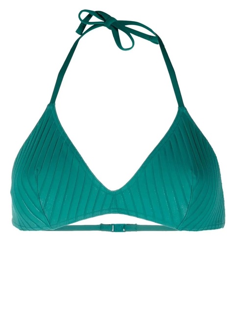 ERES ribbed triangle bikini top - Green - zdjęcie produktu nr 1