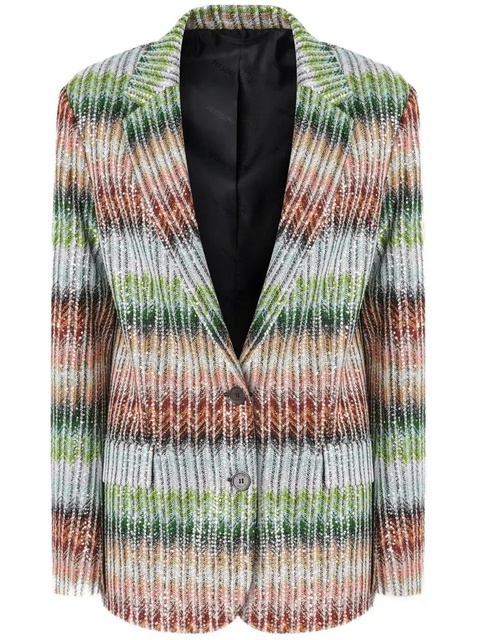 Missoni zigzag-woven blazer - Green - zdjęcie produktu nr 1