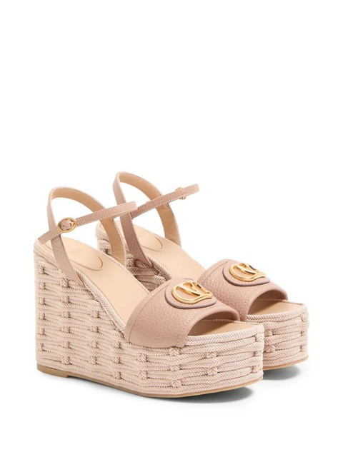 Valentino Garavani 120mm VLogo Signature wedge sandals - Pink - zdjęcie produktu nr 2