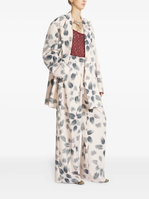 DRIES VAN NOTEN leaf-print blazer - Neutrals - zdjęcie produktu nr 2