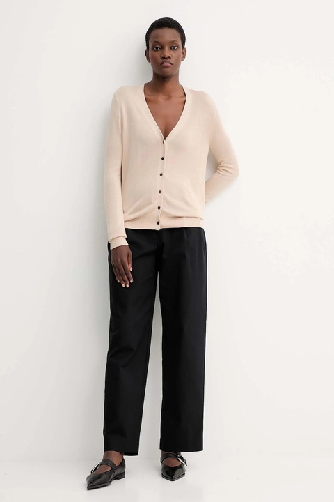 Calvin Klein kardigan damski kolor beżowy lekki LV044C346G - zdjęcie produktu nr 2