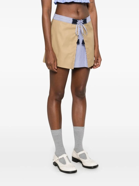 SANDRO pleat-detail mini skirt - Neutrals - zdjęcie produktu nr 2