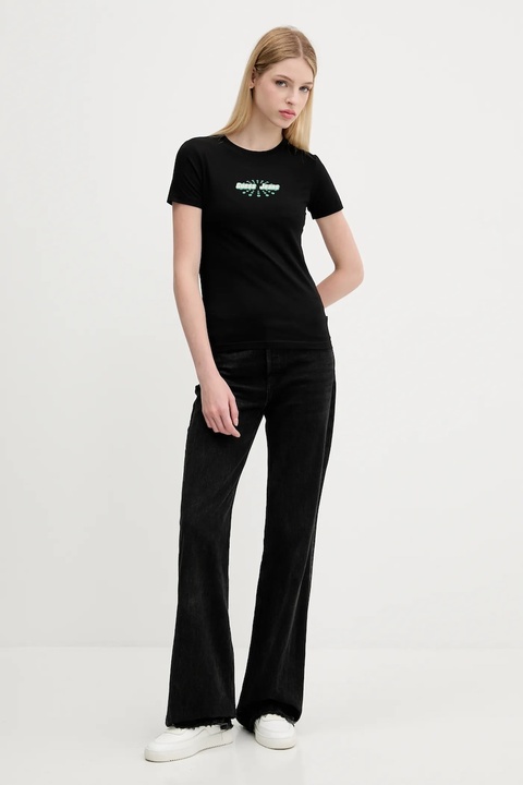 Guess Jeans t-shirt damski kolor czarny W5YI04 J1314 - zdjęcie produktu nr 2