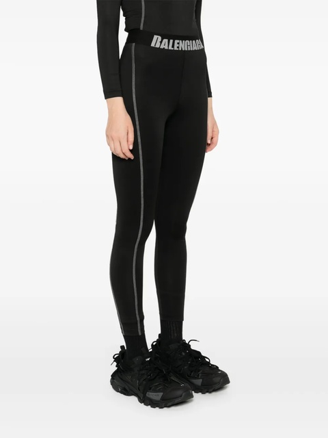 Balenciaga logo-waistband leggings - Black - zdjęcie produktu nr 1