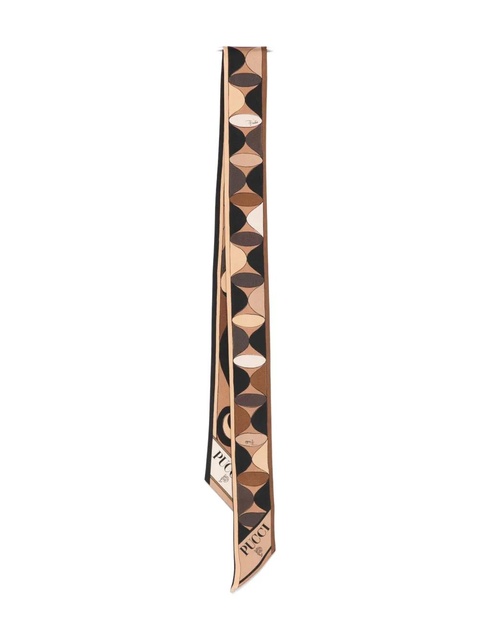 PUCCI Manuba and Moirè-print silk scarf - Neutrals - zdjęcie produktu nr 1