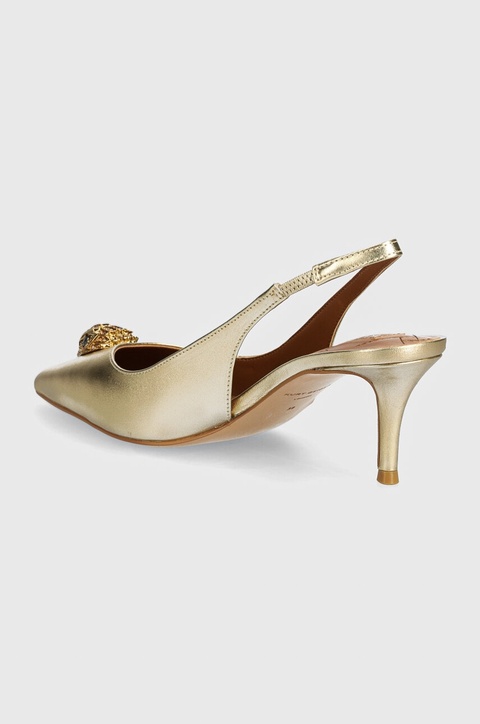 Kurt Geiger London szpilki skórzane Belgravia Sling Back kolor złoty 9786961109 - zdjęcie produktu nr 2