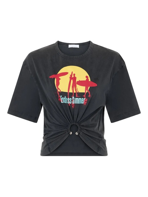 Rabanne graphic-print T-shirt - Grey - zdjęcie produktu nr 1