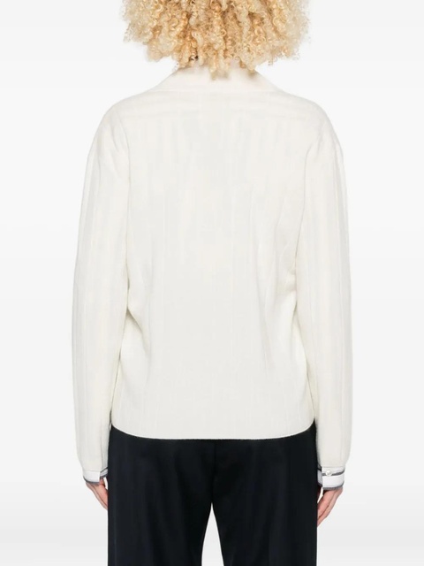 Max Mara ribbed V-neck sweater - White - zdjęcie produktu nr 2